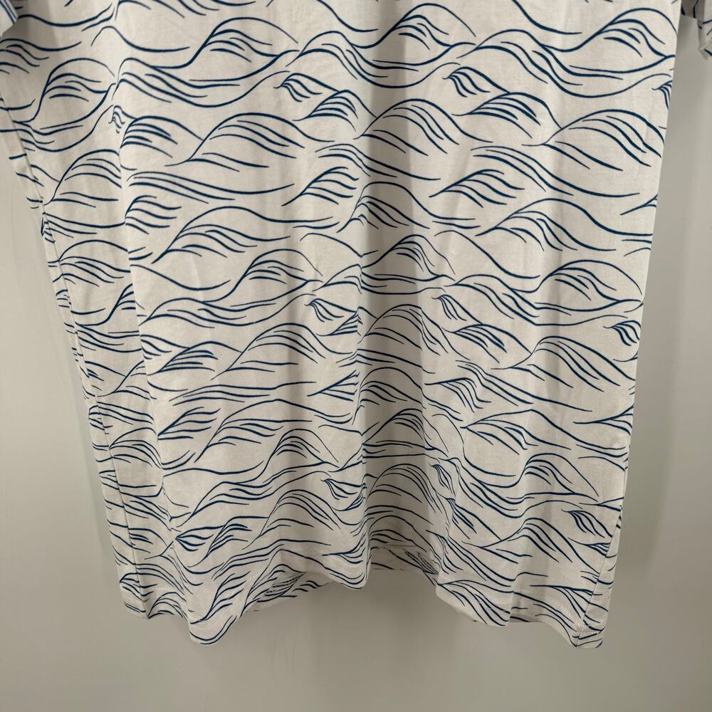 Ben Sherman Shirt Men's Size Small NWT Short Sleeve T-Shirt White Blue Wave - Picture 9 of 12